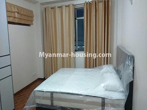 မြန်မာအိမ်ခြံမြေ - ငှားရန် property - No.4078 - ၈ မိုင်လမ်းဆုံးနားတွင် ကွန်ဒိုအသစ်ခန်းတစ်ခန်း ငှါးရန်ရှိသည်။master bedroom