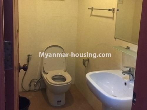Myanmar real estate - for rent property - No.4079 - Well decorated room for rent in Malikha Housing Condo. - View of Toilet
