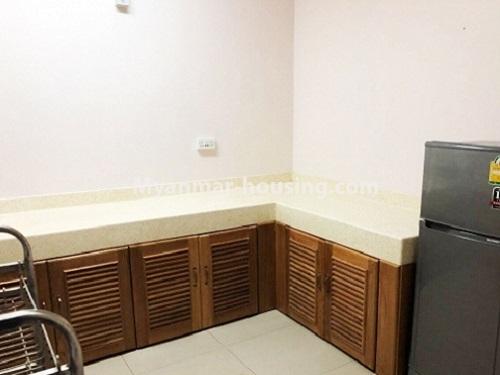 Myanmar real estate - for rent property - No.4086 - Condo room well-decorated with furniture in Twin Centro. - kitchen