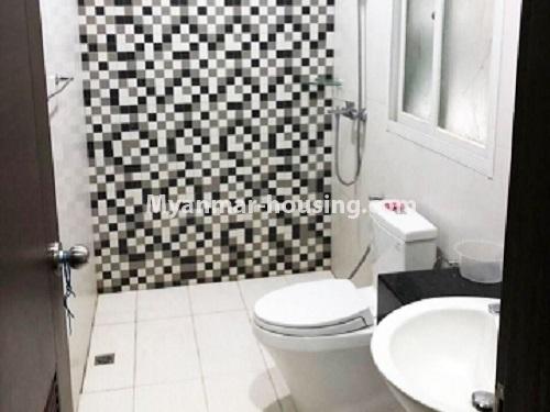 Myanmar real estate - for rent property - No.4086 - Condo room well-decorated with furniture in Twin Centro. - bathroom