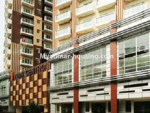 Myanmar real estate - for rent property - No.4086 - Condo room well-decorated with furniture in Twin Centro. - building view