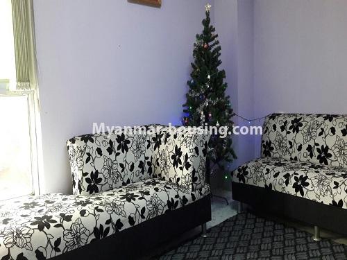 Myanmar real estate - for rent property - No.4092 - Condo room for rent in Mingalar Taung Nyunt Township. - living room