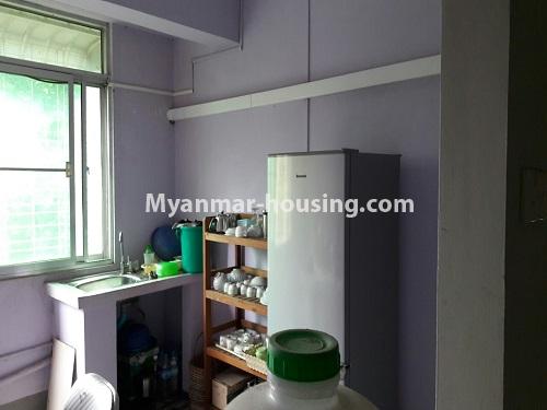 Myanmar real estate - for rent property - No.4092 - Condo room for rent in Mingalar Taung Nyunt Township. - kitchen 