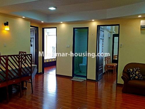 ミャンマー不動産 - 賃貸物件 - No.4093 - Nice condo room with good view in Aung Chan Thar Condo! - living room