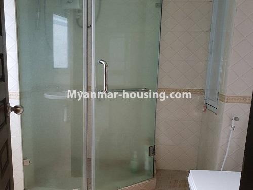 Myanmar real estate - for rent property - No.4093 - Nice condo room with good view in Aung Chan Thar Condo! - bathroom