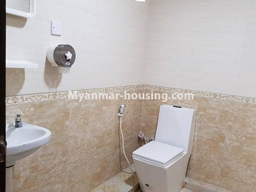 Myanmar real estate - for rent property - No.4093 - Nice condo room with good view in Aung Chan Thar Condo! - toilet 
