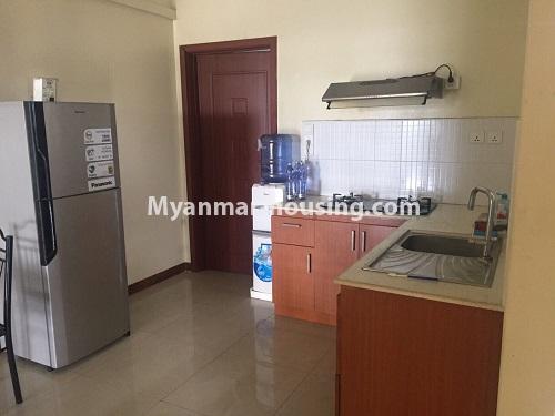 Myanmar real estate - for rent property - No.4100 - A Good Condominium room for rent in Mingalar Taung Nyunt. - kitchen