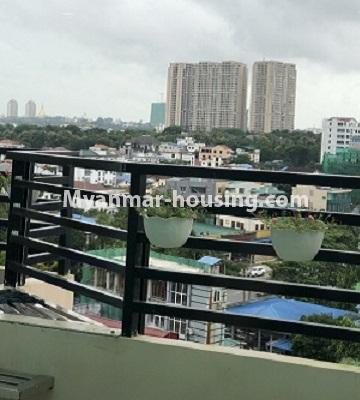 Myanmar real estate - for rent property - No.4101 - Nice penthouse for rent in Yankin! - balcony