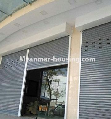 Myanmar real estate - for rent property - No.4104 - Half and three storey house for showroom on Strand Road. - ground floor view