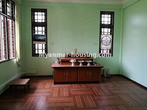 Myanmar real estate - for rent property - No.4108 - A Good Landed house with decoration for rent in Yan Kin Towship. - altar 