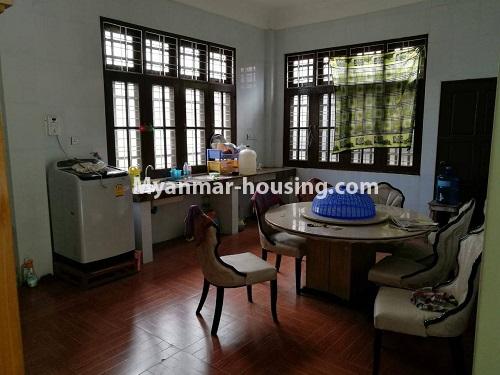 Myanmar real estate - for rent property - No.4108 - A Good Landed house with decoration for rent in Yan Kin Towship. - dining area
