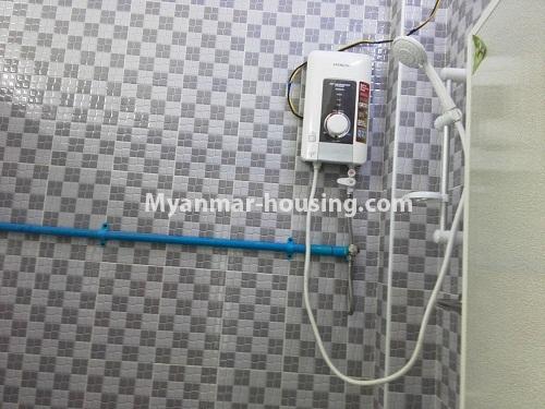 Myanmar real estate - for rent property - No.4109 - Condo room for rent in Ahlone! - compound bathroom