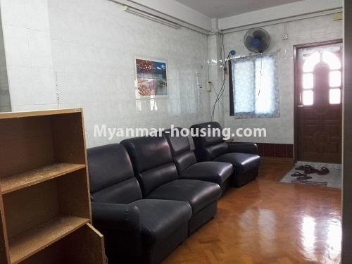 Myanmar real estate - for rent property - No.4110 - Apartment for rent in Downtown. - ူူliving room