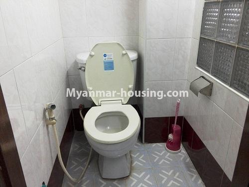 Myanmar real estate - for rent property - No.4110 - Apartment for rent in Downtown. - toilet 