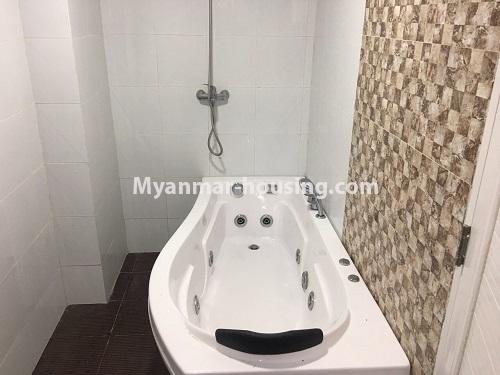Myanmar real estate - for rent property - No.4112 - New Condo room for rent in Ahlone. - bathroom