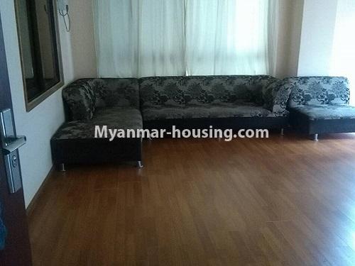 Myanmar real estate - for rent property - No.4116 - A good Condo room for rent in Kamaryut . - Living room