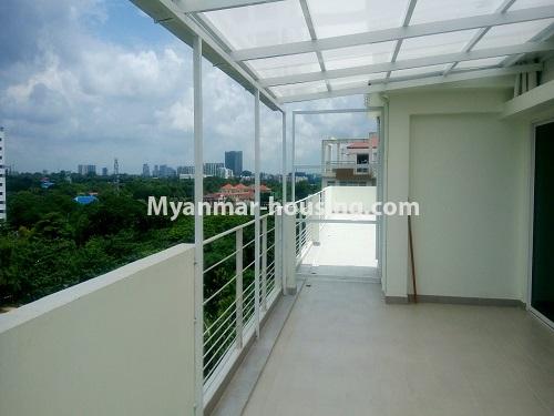 Myanmar real estate - for rent property - No.4118 - Penthouse Condo room for rent in Hlaing. - Outside view