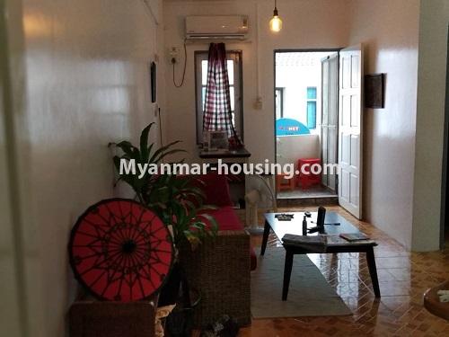 Myanmar real estate - for rent property - No.4120 - A good Apartment for Rent in Bahan. - Living room