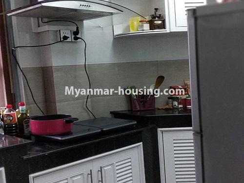 Myanmar real estate - for rent property - No.4120 - A good Apartment for Rent in Bahan. - Kitchen Room