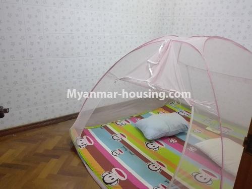 ミャンマー不動産 - 賃貸物件 - No.4121 - Condo room for rent in Lanmadaw. - master bed room