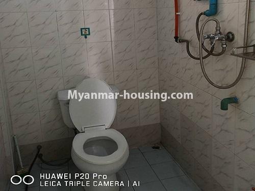 Myanmar real estate - for rent property - No.4133 - Top Condo room  for rent in Pazundaung. - Toilet