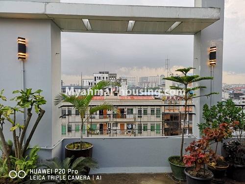 Myanmar real estate - for rent property - No.4133 - Top Condo room  for rent in Pazundaung. - outside view