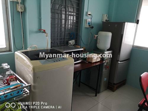 Myanmar real estate - for rent property - No.4133 - Top Condo room  for rent in Pazundaung. - Kitchen room
