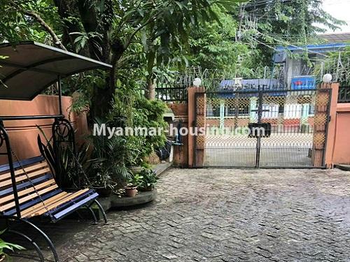 Myanmar real estate - for rent property - No.4140 - Landed house for rent in Bo Gyoke Village, Thin Gann Gyun! - entrance to house