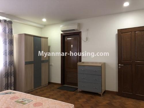 Myanmar real estate - for rent property - No.4142 - Nice condo room for rent in Khaymar Residence, Sanchaung! - master bedroom