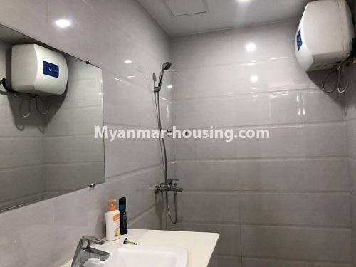 Myanmar real estate - for rent property - No.4142 - Nice condo room for rent in Khaymar Residence, Sanchaung! - bathroom