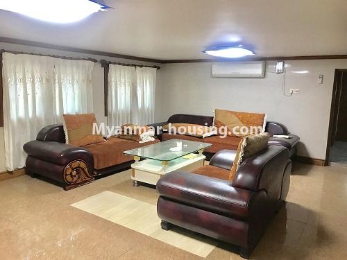 Myanmar real estate - for rent property - No.4144 - Nice Villa for rent in 7 Mile! - one living room