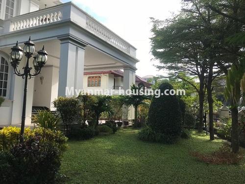 Myanmar real estate - for rent property - No.4144 - Nice Villa for rent in 7 Mile! - lawn view