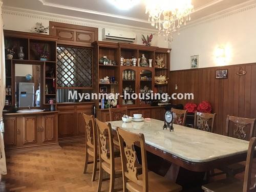 Myanmar real estate - for rent property - No.4144 - Nice Villa for rent in 7 Mile! - one dining area