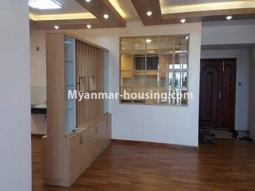 Myanmar real estate - for rent property - No.4147 - New condo room for rent in Ahlone. - inside view