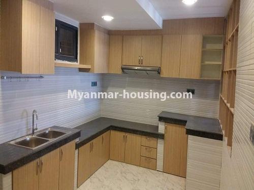 ミャンマー不動産 - 賃貸物件 - No.4147 - New condo room for rent in Ahlone. - kitchen