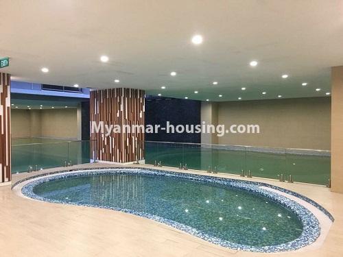 Myanmar real estate - for rent property - No.4150 - Hill Top Vista Condo room for rent in Ahlone! - swimming pool