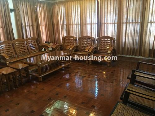 ミャンマー不動産 - 賃貸物件 - No.4153 - Landed house for rent in Mayangone! - living room