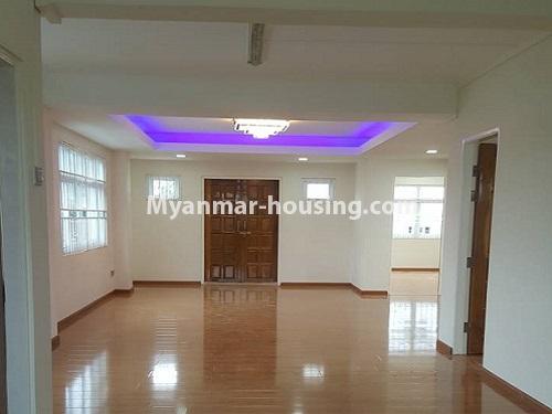 Myanmar real estate - for rent property - No.4158 - A Good Landed house for Rent in South Okkalarpa. - Hall space
