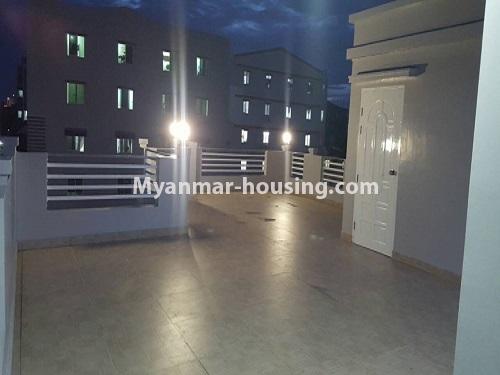 Myanmar real estate - for rent property - No.4158 - A Good Landed house for Rent in South Okkalarpa. - outside 