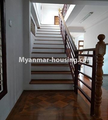 Myanmar real estate - for rent property - No.4160 - Landed house for rent near 10 ward market in Shouth Okkalapa! - stairs view
