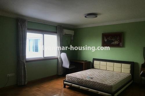 Myanmar real estate - for rent property - No.4161 - Standard decorated condo room in Sinmalite Business Tonwer! - master bedroom