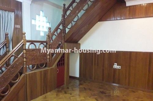 Myanmar real estate - for rent property - No.4169 - Nice landed house in Golden Valley, Bahan! - stairs view
