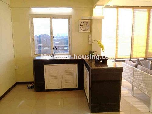 ミャンマー不動産 - 賃貸物件 - No.4172 - New condo room for rent in South Okkalapa! - kitchen view