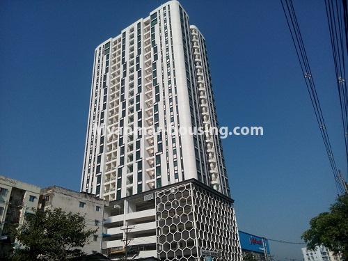 Myanmar real estate - for rent property - No.4173 - New residential condo building for rent in Ahlone! - building view