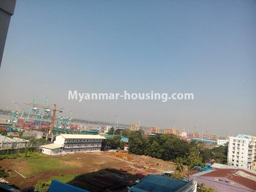 မြန်မာအိမ်ခြံမြေ - ငှားရန် property - No.4173 - အလုံတွင် လူနေကွန်ဒိုတိုက်ခန်း ငှားရန်ရှိသည်။river view