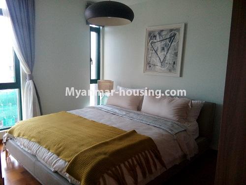 Myanmar real estate - for rent property - No.4173 - New residential condo building for rent in Ahlone! - another bedroom view