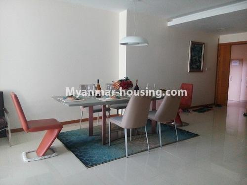 Myanmar real estate - for rent property - No.4173 - New residential condo building for rent in Ahlone! - dining area view