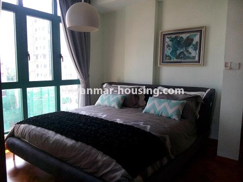 Myanmar real estate - for rent property - No.4173 - New residential condo building for rent in Ahlone! - another bedroom view