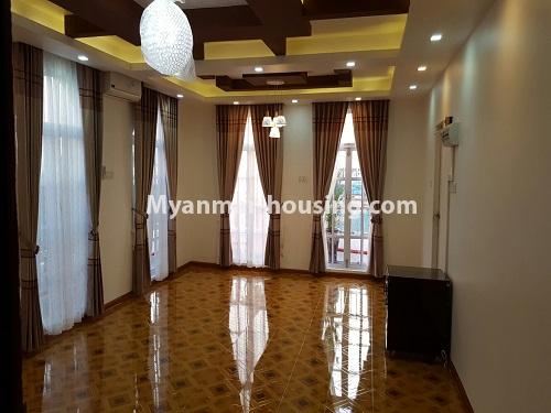 缅甸房地产 - 出租物件 - No.4174 - Pent house condo room for rent in Kamaryut! - living room view