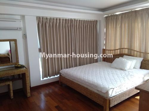 ミャンマー不動産 - 賃貸物件 - No.4180 - Nice condo room with excelolent view for rent in Bahan! - master bedroom